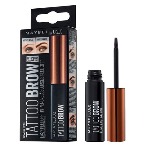 maybelline brow tint peel off|maybelline tattoo brow boots.